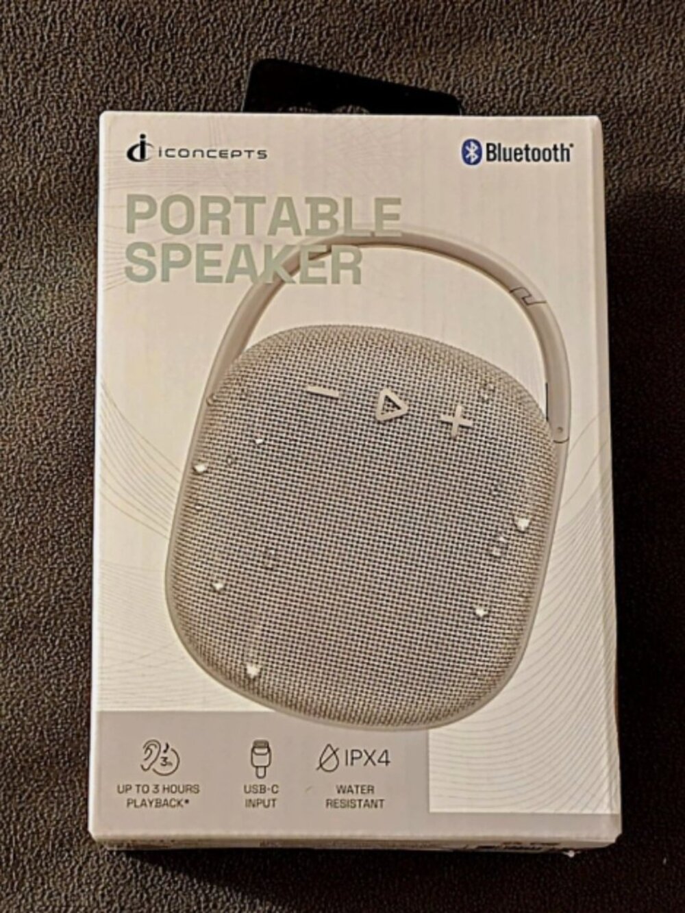 iConcepts Clip-On Portable Bluetooth Speaker Compact, Wireless, and Travel-Ready